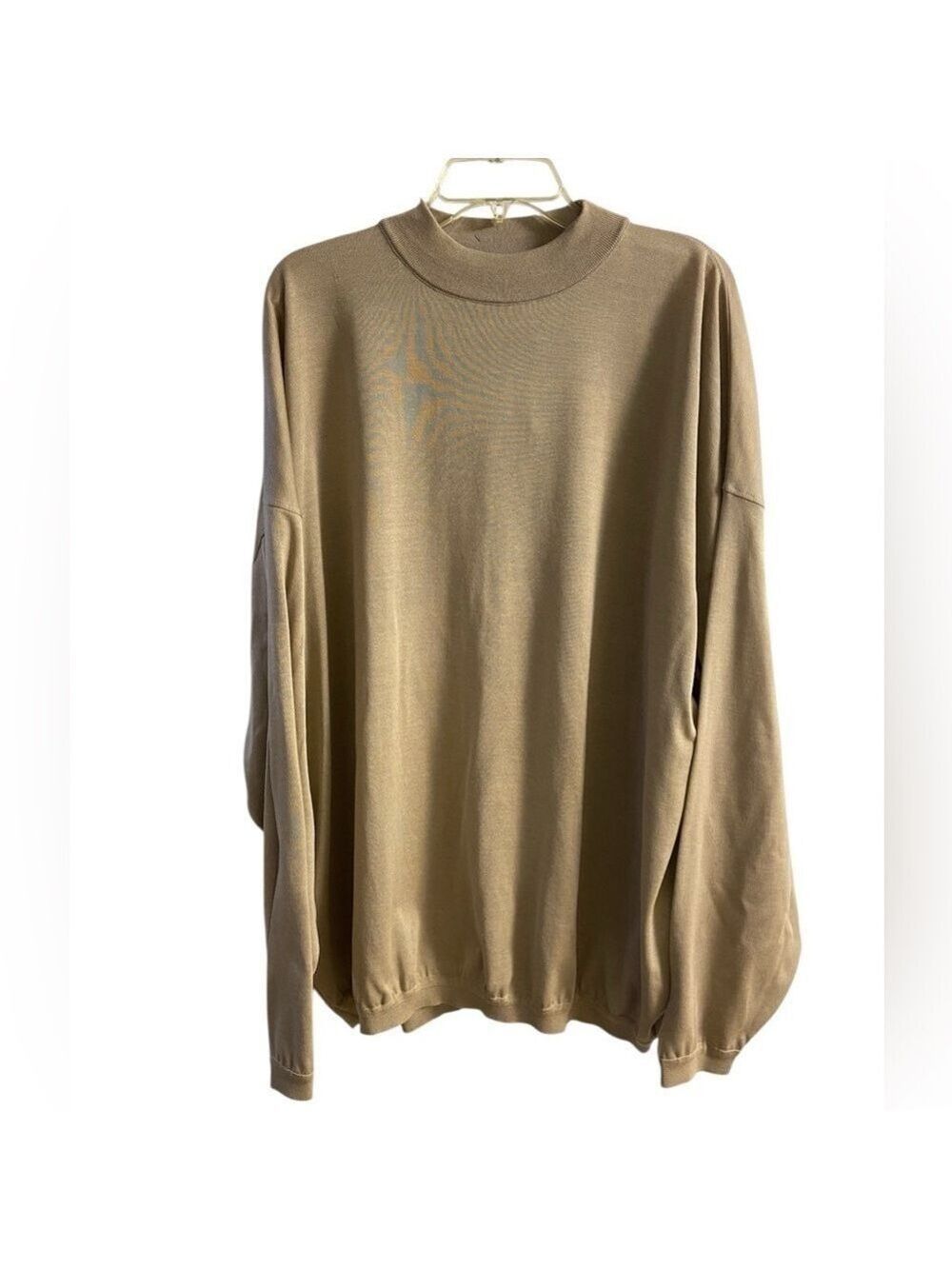 St. Croix knits men tan cream sweater vintage 1991 3XLT NWT